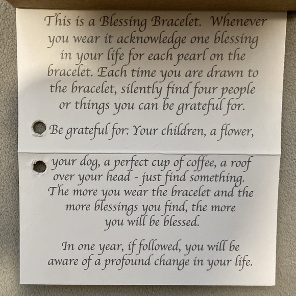 NWT: Pink & silver bead blessings bracelet - Picture 2 of 3